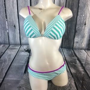 Bikini w/ underwire purple white green plus size!